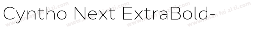 Cyntho Next ExtraBold字体转换